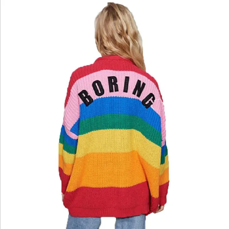 Plus Size rainbow style spring Women Sweater-jacket Female Stand Winter Jacket Warm Casual Overcoat 2019 coat summer veste femme
Plus Size rainbow style spring Women Sweater-jacket Female Stand Winter Jacket Warm Casual Overcoat 2019 coat summer veste femme