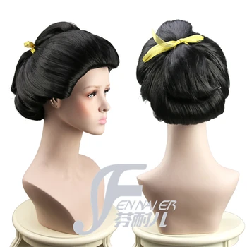 Japanese Beautiful Geisha wig Asian Japanese Entertainer Black Bun Women Costume Wig
Japanese Beautiful Geisha wig Asian Japanese Entertainer Black Bun Women Costume Wig