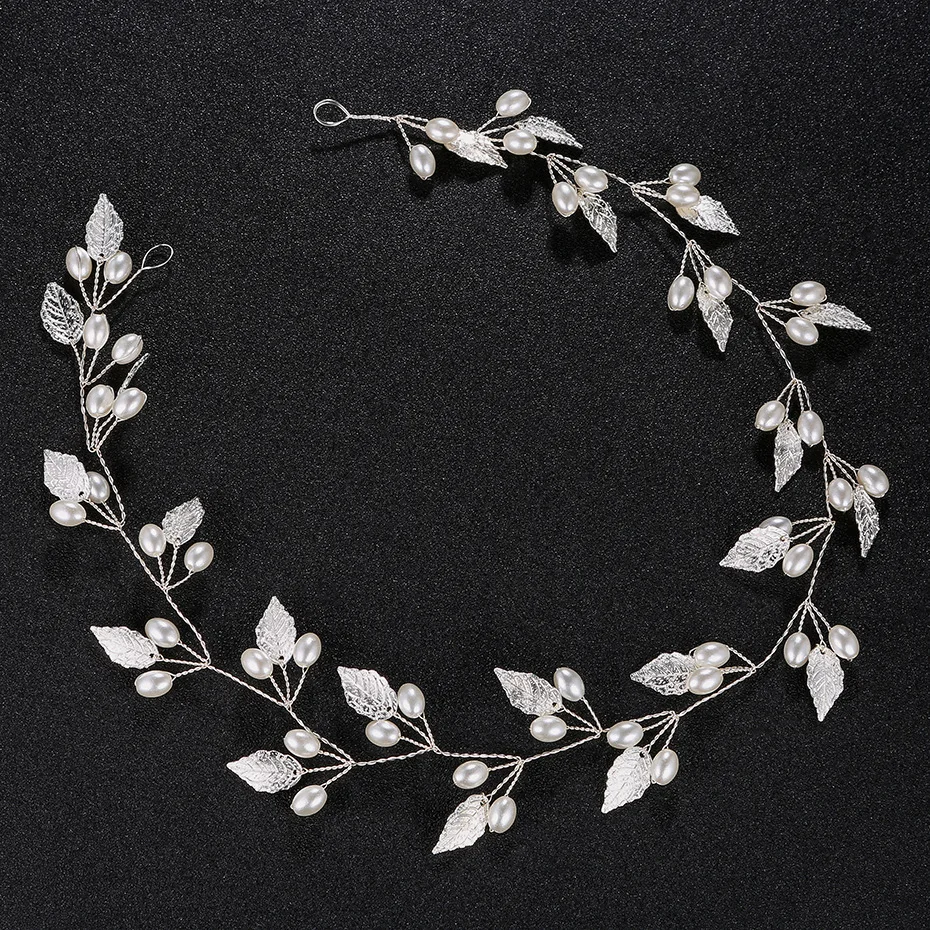 Handmade Silver Pearl Leaf Bridal Headband Wedding Hair Accessories Gold Color Headband Headdress Hair Vine Pearls Headpiece
Handmade Silver Pearl Leaf Bridal Headband Wedding Hair Accessories Gold Color Headband Headdress Hair Vine Pearls Headpiece