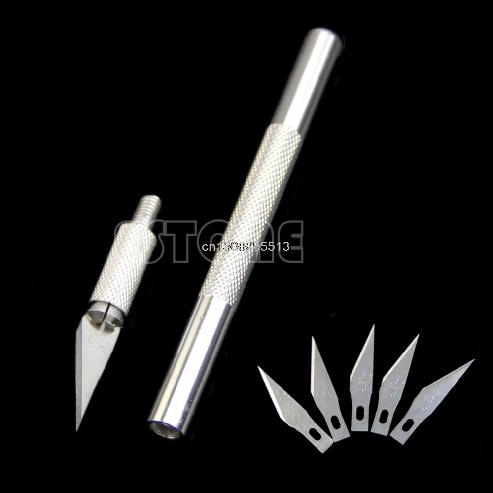 F85 Metal Handle Hobby Cutter Knife Craft Pen Phone Repair Tool + 5Pcs Blade Knives
F85 Metal Handle Hobby Cutter Knife Craft Pen Phone Repair Tool + 5Pcs Blade Knives