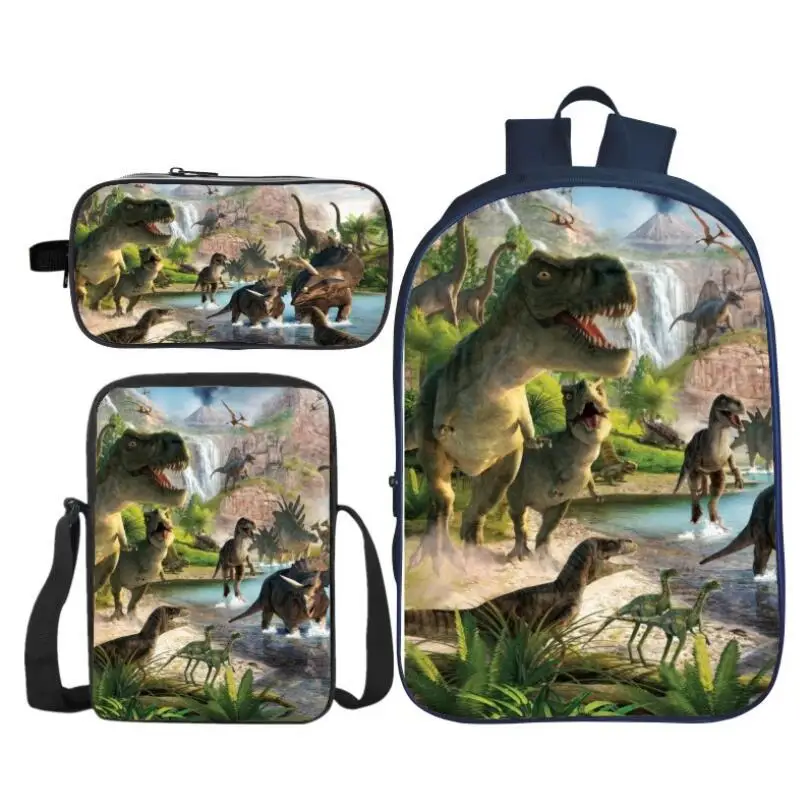 3Pcs/Set Printing 3D Animal Jurassic Park Dinosaur Kids Shoulder Backpack for Children School Bags for Boys Bookbag Student Bag 
3Pcs/Set Printing 3D Animal Jurassic Park Dinosaur Kids Shoulder Backpack for Children School Bags for Boys Bookbag Student Bag