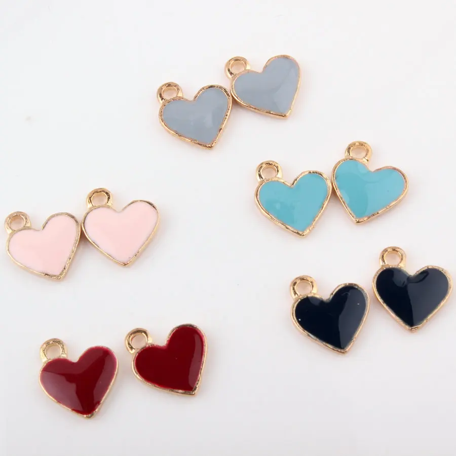 10pcs 11*13MM DIY enamel heart charms earring bracelet jewelry making gold color alloy small heart-shaped pendant for women girl
10pcs 11*13MM DIY enamel heart charms earring bracelet jewelry making gold color alloy small heart-shaped pendant for women girl
