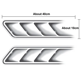 1 Pair 2 Pieces Shark Gills Car Styling 3D Simulation Vent Air Flow Fender Chrome Glue Sticker Decal Car Decoration Waterproof
1 Pair 2 Pieces Shark Gills Car Styling 3D Simulation Vent Air Flow Fender Chrome Glue Sticker Decal Car Decoration Waterproof