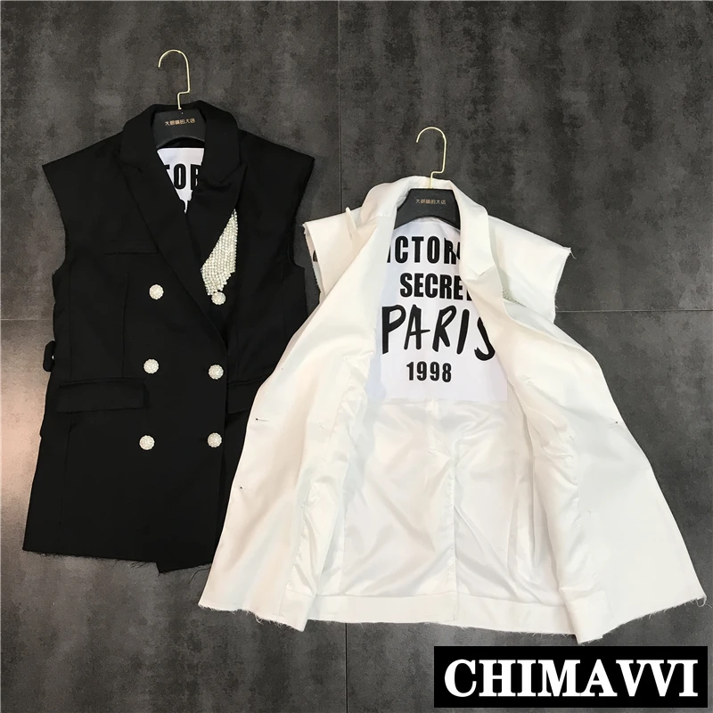 2019 New Spring Summer Diamond Chain Pendant Lining Alphabet Suit Vest Jacket Women Pure Color Slim Sleeveless Vest Coats
2019 New Spring Summer Diamond Chain Pendant Lining Alphabet Suit Vest Jacket Women Pure Color Slim Sleeveless Vest Coats