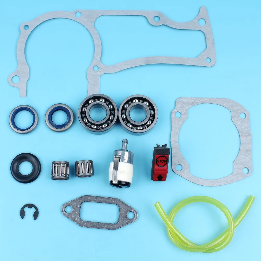 Crank Bearings Seals Cylinder Muffler Gaskets For HUSQVARNA 365 372 372XP 371 362 Chainsaw w/ Switch Spark Plug Fuel line Filter
Crank Bearings Seals Cylinder Muffler Gaskets For HUSQVARNA 365 372 372XP 371 362 Chainsaw w/ Switch Spark Plug Fuel line Filter