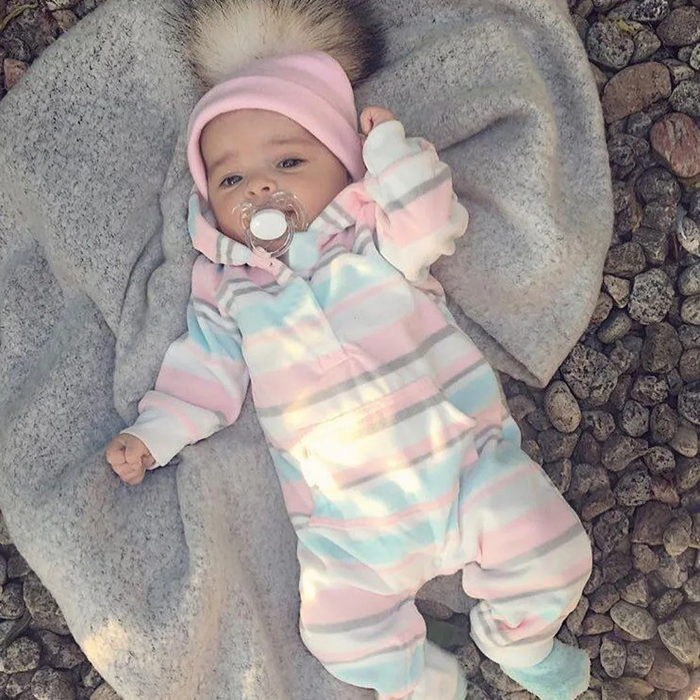Newborn Baby Boy Girl Long Sleeved Colourful Striped Hooded Romper Jumpsuit Clothes Toddler Infant Flannel Warm Clothing pajamas
Newborn Baby Boy Girl Long Sleeved Colourful Striped Hooded Romper Jumpsuit Clothes Toddler Infant Flannel Warm Clothing pajamas