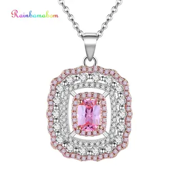 Rainbamabom Real 925 Sterling Silver Pink Sapphire Gemstone Birthstone Engagement Wedding Pendant Necklace Jewelry Wholesale
Rainbamabom Real 925 Sterling Silver Pink Sapphire Gemstone Birthstone Engagement Wedding Pendant Necklace Jewelry Wholesale