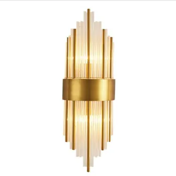 Post-modern Luxurious K9 Crystal Gold Led E14*2 Wall Lamp for Foyer Bedroom Aisle Illuminare Porch Lamp H 60cm 2353
Post-modern Luxurious K9 Crystal Gold Led E14*2 Wall Lamp for Foyer Bedroom Aisle Illuminare Porch Lamp H 60cm 2353