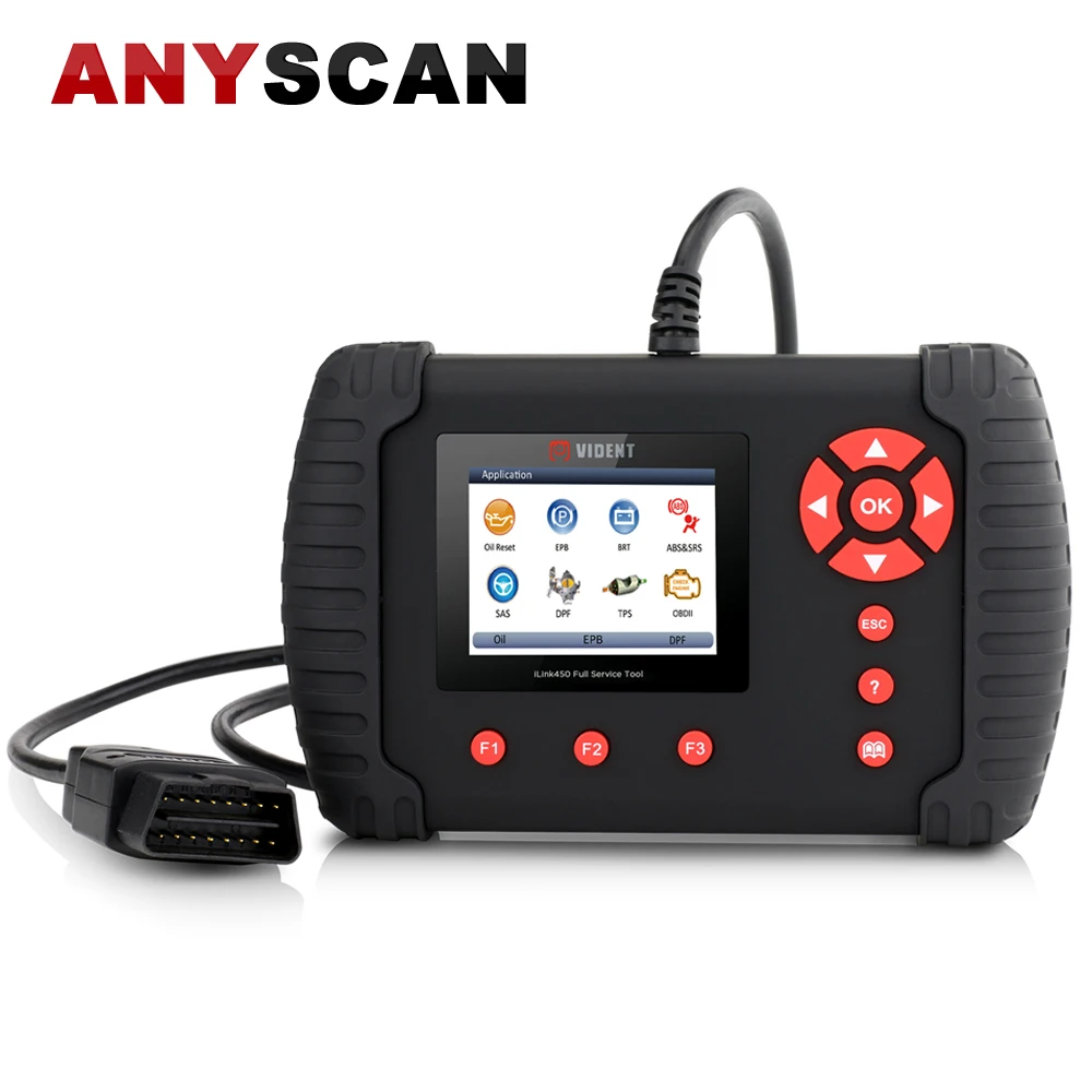 VIDENT iLink450 OBD2 сканер считыватель кодов для ABS SRS система Поддержка сброса масла EPB SAS