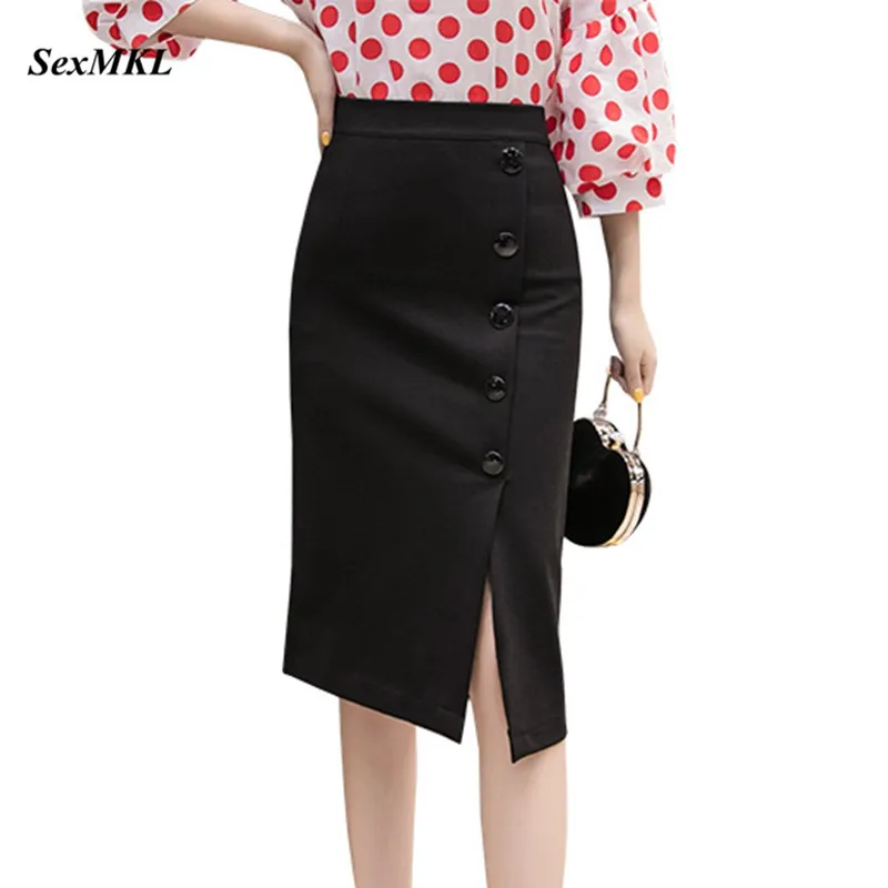 SEXMKL Plus Size Black Pencil Skirt Women 2019 Fashion Work Midi Skirt Sexy Button Elegant Office Ladies High Waist Skirt Red
SEXMKL Plus Size Black Pencil Skirt Women 2019 Fashion Work Midi Skirt Sexy Button Elegant Office Ladies High Waist Skirt Red