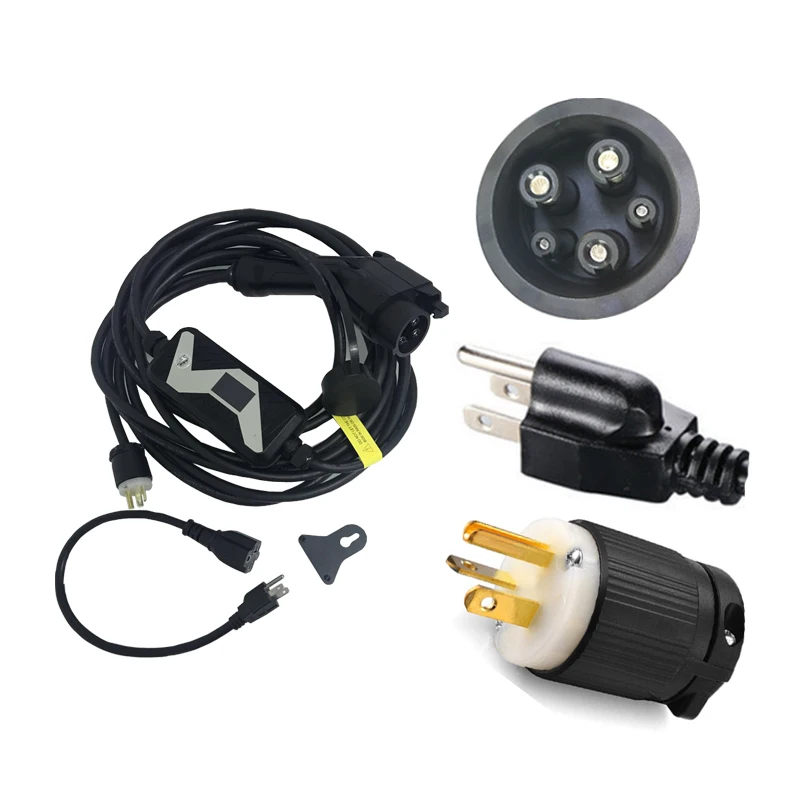 Portable EV Charger Connector NEMA6-20P NEME5-15P Plug Type 1 Level 2 Vehicle Charging Cable
Portable EV Charger Connector NEMA6-20P NEME5-15P Plug Type 1 Level 2 Vehicle Charging Cable