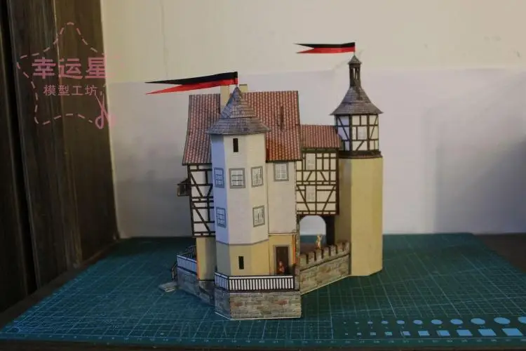 Medieval Architecture 1/87 German Small Castle 3D Paper Model DIY Manual | Игрушки и хобби