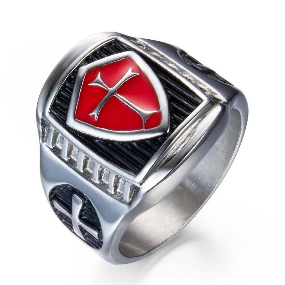 US 7 to 14 Mans Stainless Steel Titanium Red Armor Shield Knight Templar Crusade Cross Signet Ring Medieval Signet Retro Vintage
US 7 to 14 Mans Stainless Steel Titanium Red Armor Shield Knight Templar Crusade Cross Signet Ring Medieval Signet Retro Vintage