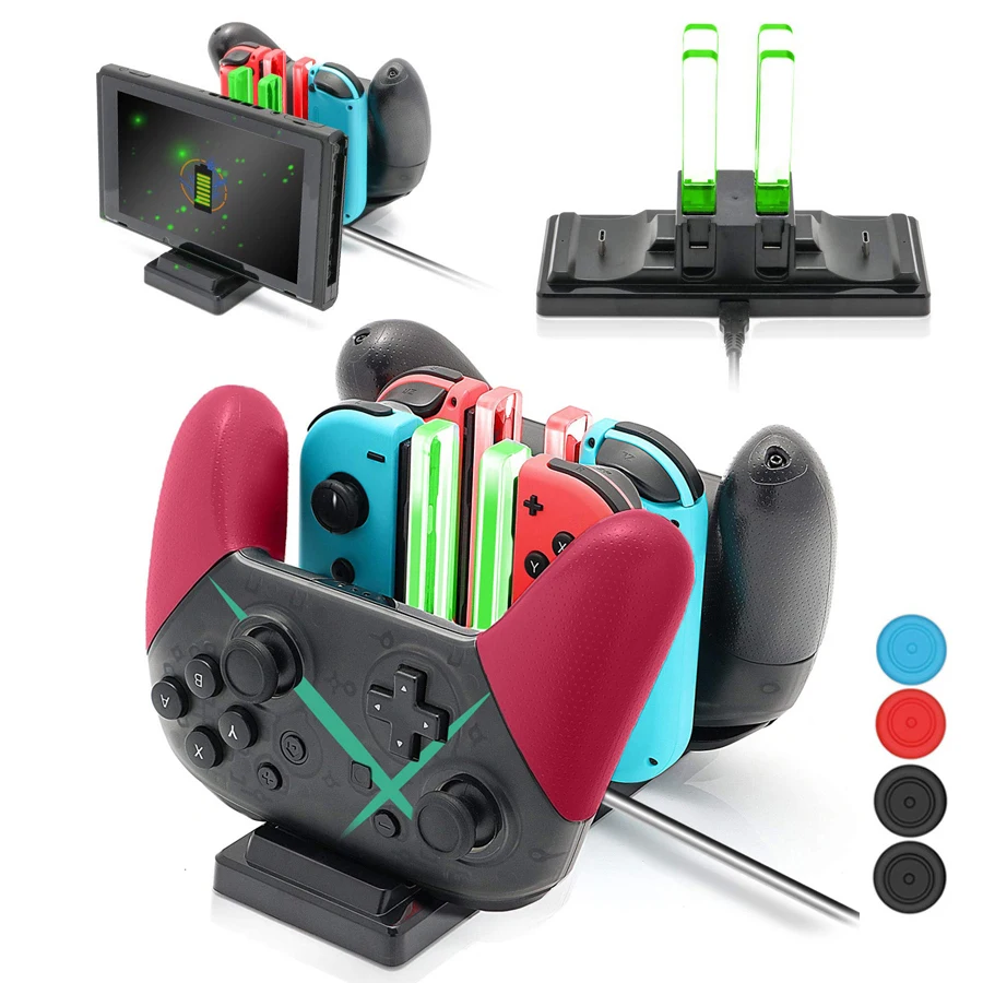 6 In 1 NintendoSwitch Joy-con Charging Dock Station Pro Controller Fast Charger for Nitendo Nintendos Nintend Switch Accessories
6 In 1 NintendoSwitch Joy-con Charging Dock Station Pro Controller Fast Charger for Nitendo Nintendos Nintend Switch Accessories