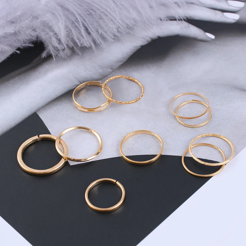 10pcs/set Gold Color Simple Open Midi Ring Set Women Bohemian Metal Knuckle Finger Rings For Party Jewelry Fashion Gift Dropship
10pcs/set Gold Color Simple Open Midi Ring Set Women Bohemian Metal Knuckle Finger Rings For Party Jewelry Fashion Gift Dropship