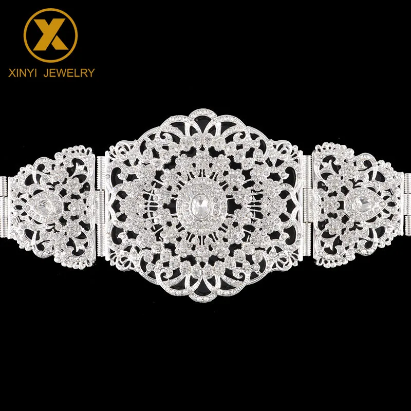 Exquisite Moroccan style adjustable length body jewelry waist chain woman full diamond hollowed-out style silver metal belt
Exquisite Moroccan style adjustable length body jewelry waist chain woman full diamond hollowed-out style silver metal belt
