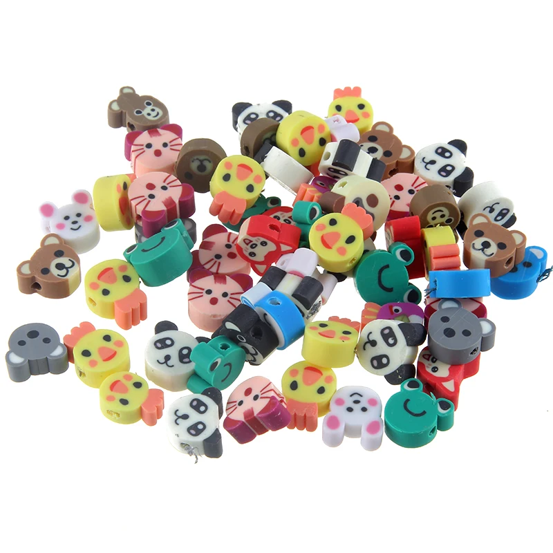 50 Pcs Mixed Colors Cute Animal Design Fimo Polymer Clay Loose Spacer Beads Slices Making DIY Kids Necklace Accessories Jewelry
50 Pcs Mixed Colors Cute Animal Design Fimo Polymer Clay Loose Spacer Beads Slices Making DIY Kids Necklace Accessories Jewelry