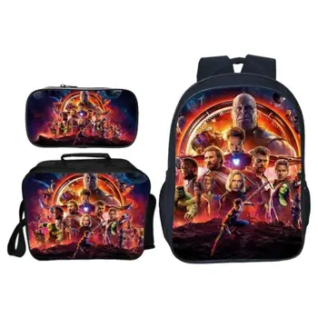 3Pcs/Set Hot Sale Printing Cartoon Avengers Kids Baby School Bags Thanos School Backpack Hero Children Schoolbag for Boy Bookbag
3Pcs/Set Hot Sale Printing Cartoon Avengers Kids Baby School Bags Thanos School Backpack Hero Children Schoolbag for Boy Bookbag
