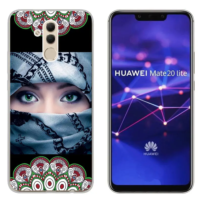 sFor Huawei Mate 20 Lite Patterned Clear Slim Ultra Thin Soft TPU Gel Case Cover (20)