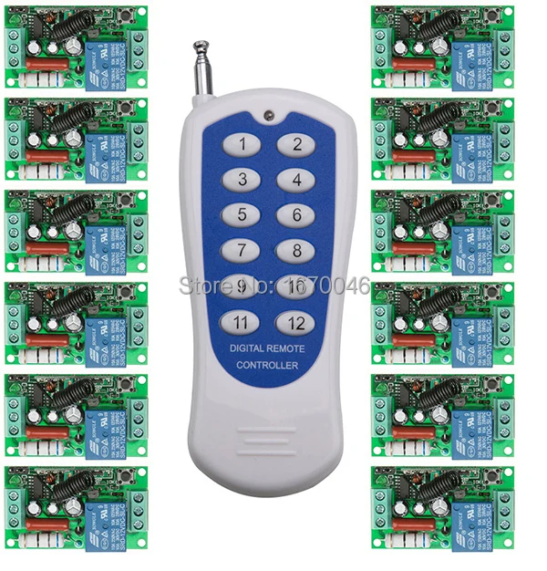 New AC220V 1 CH 1CH RF Wireless Remote Control Switch System,12CH Transmitter + 12 X Receivers wireless remote switch contro
New AC220V 1 CH 1CH RF Wireless Remote Control Switch System,12CH Transmitter + 12 X Receivers wireless remote switch contro