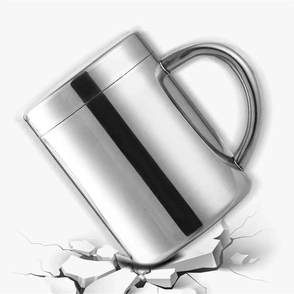 Creative Stainless Steel Coffee Mug Milk Tea Camping Cup Travel Home Office Cup For Fruit Juice with Handle 
Creative Stainless Steel Coffee Mug Milk Tea Camping Cup Travel Home Office Cup For Fruit Juice with Handle