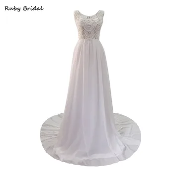 Ruby Bridal 2017 Vestido De Noiva Long A-line Wedding Dresses White Chiffon Pearls Beaded Charming Beach Bridal Gown LW021
Ruby Bridal 2017 Vestido De Noiva Long A-line Wedding Dresses White Chiffon Pearls Beaded Charming Beach Bridal Gown LW021