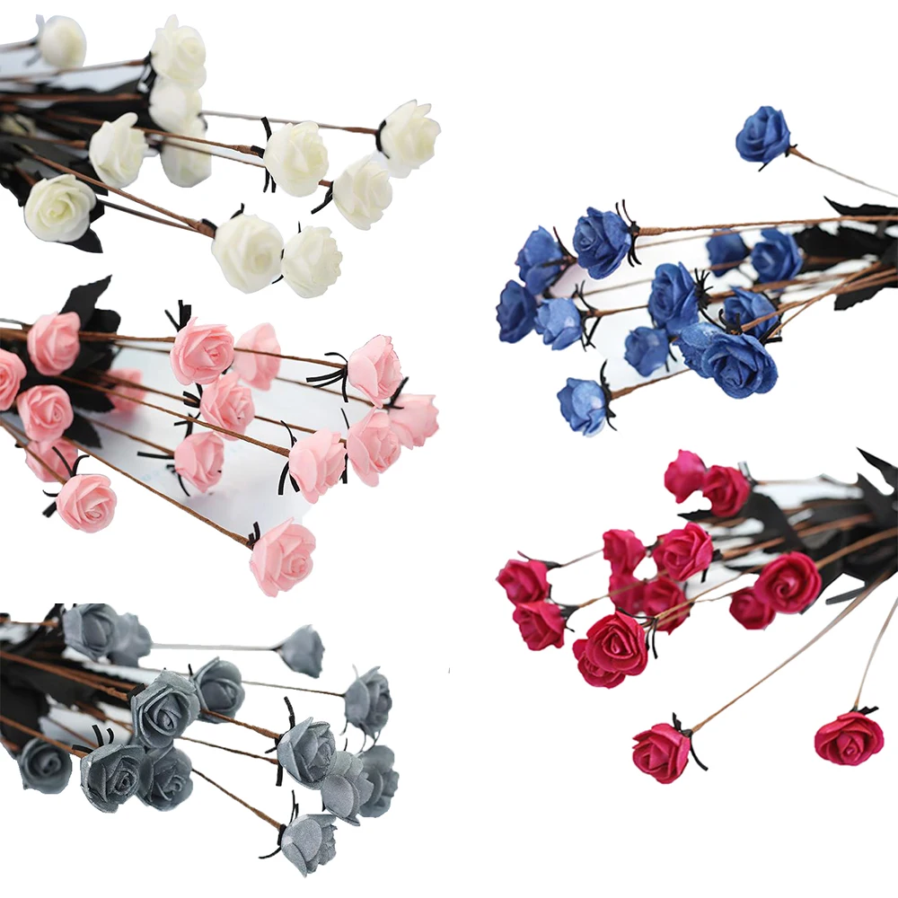 1PCS 15 Heads Rose Artificial PE Mini Roses Small Fake Foam Flowers For Wedding Home Party DIY Decor New Year Christmas
1PCS 15 Heads Rose Artificial PE Mini Roses Small Fake Foam Flowers For Wedding Home Party DIY Decor New Year Christmas