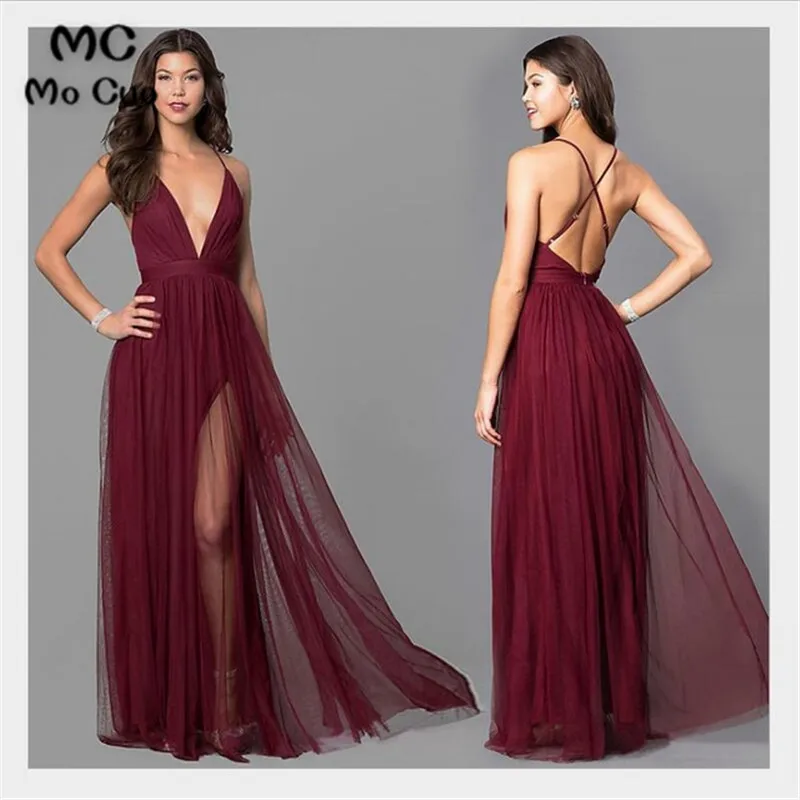 Sexy 2018 Ready Ship Burgundy Bridesmaid Dresses Long with Pleat Deep V-Neck Tulle Wedding Party Dress Bridesmaid Dress
Sexy 2018 Ready Ship Burgundy Bridesmaid Dresses Long with Pleat Deep V-Neck Tulle Wedding Party Dress Bridesmaid Dress
