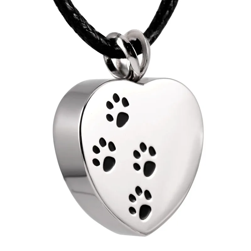 Cremation Necklace for Pet Stainless Steel Heart shape Paw Print Pendant Necklace For Ashes Memorial Jewelry Funeral Pendant
Cremation Necklace for Pet Stainless Steel Heart shape Paw Print Pendant Necklace For Ashes Memorial Jewelry Funeral Pendant