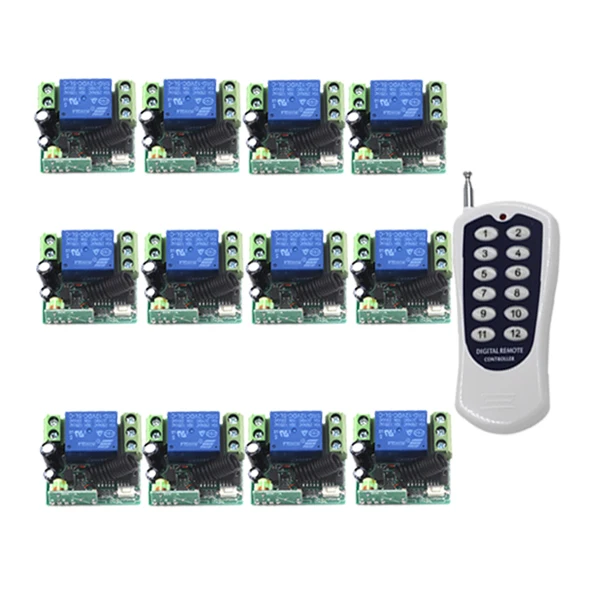 MITI- 433mhz 12V 1CH momentary toggle room light wireless remote control switch 1 Transmitter+12 Receiver+Case SKU: 5462
MITI- 433mhz 12V 1CH momentary toggle room light wireless remote control switch 1 Transmitter+12 Receiver+Case SKU: 5462