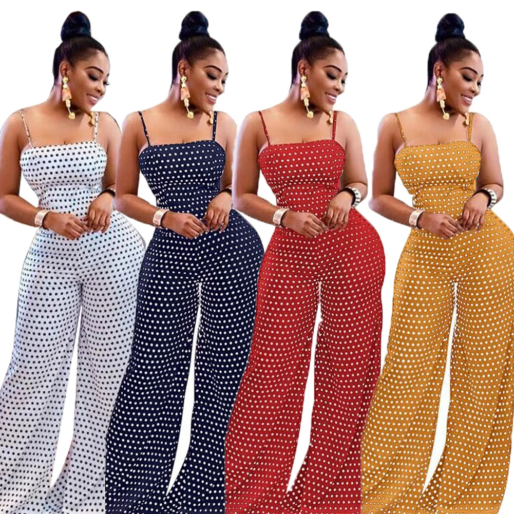 Women Wide Leg Trousers Sleeveless Strapless Jumpsuit Romper Bodycon Playsuit Polka Dot Clubwear Long Party Jumpsuits For Women
Women Wide Leg Trousers Sleeveless Strapless Jumpsuit Romper Bodycon Playsuit Polka Dot Clubwear Long Party Jumpsuits For Women