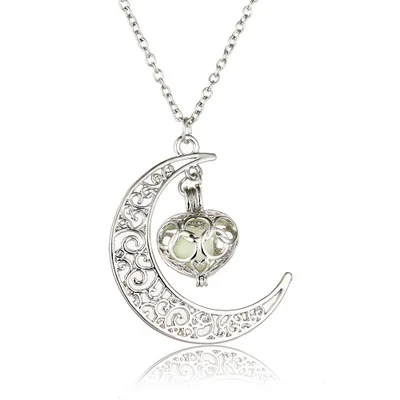 019 New Hot Moon Glowing Necklace,Gem Charm Jewelry,Silver Plated,Women Halloween Hollow Luminous Stone Necklace Gifts N15
019 New Hot Moon Glowing Necklace,Gem Charm Jewelry,Silver Plated,Women Halloween Hollow Luminous Stone Necklace Gifts N15