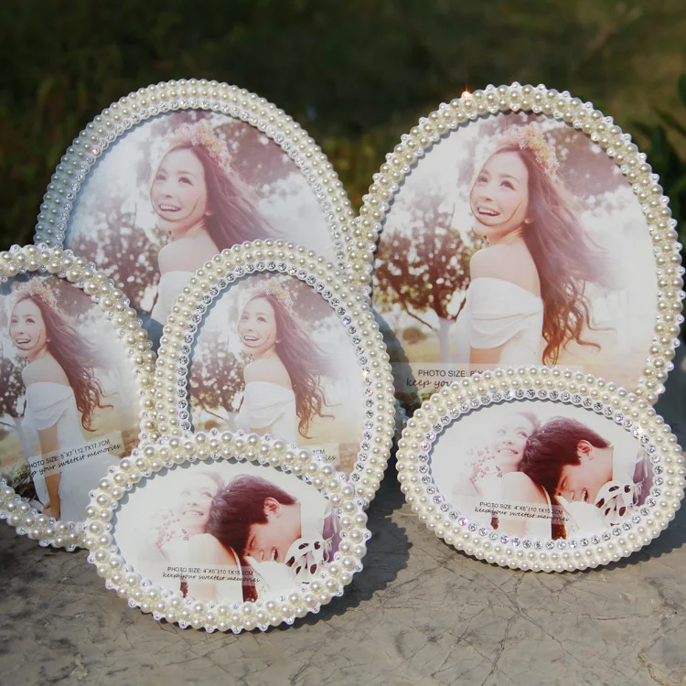 European Pearl Diamond Photo Frame 5/ 6/ 7/10 Inch Ellipse Plastic Picture Frame Fashion Romantic Household Photo Frame decor
European Pearl Diamond Photo Frame 5/ 6/ 7/10 Inch Ellipse Plastic Picture Frame Fashion Romantic Household Photo Frame decor
