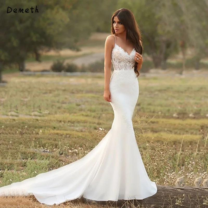 2019 Bohemian Wedding Dresses Sweetheart Sleeveless Mermaid Bridal Gowns Illusion Beach Wedding Gowns
2019 Bohemian Wedding Dresses Sweetheart Sleeveless Mermaid Bridal Gowns Illusion Beach Wedding Gowns