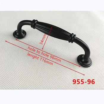 Zinc Alloy Black Cabinet Handles American style Kitchen Cupboard Door Pulls Drawer Knobs Fashion Furniture Handle B-955-96
Zinc Alloy Black Cabinet Handles American style Kitchen Cupboard Door Pulls Drawer Knobs Fashion Furniture Handle B-955-96