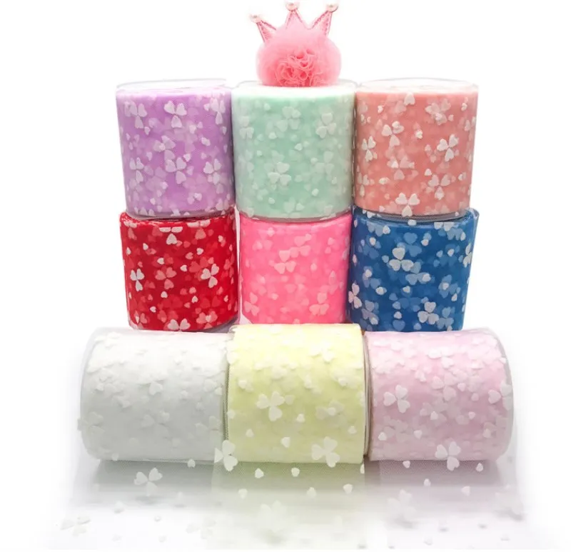 Love Heart Flower Tulle Roll 7.5cm*25Y Mesh Roll Spool Tutu Soft Sequin Tulle DIY Wedding Party Home Wedding Birthday Decoration
Love Heart Flower Tulle Roll 7.5cm*25Y Mesh Roll Spool Tutu Soft Sequin Tulle DIY Wedding Party Home Wedding Birthday Decoration