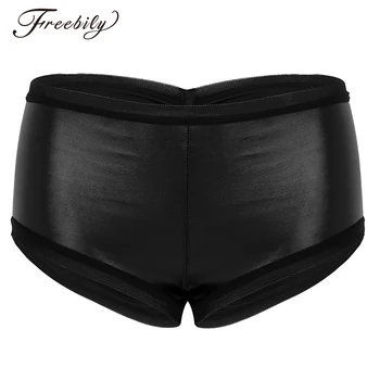 Hot Clubwear Black Women Lingerie Wet Look Faux Leather Back Ruffled Stretchy Sexy Panties Bikini Briefs Underwear Underpants
Hot Clubwear Black Women Lingerie Wet Look Faux Leather Back Ruffled Stretchy Sexy Panties Bikini Briefs Underwear Underpants