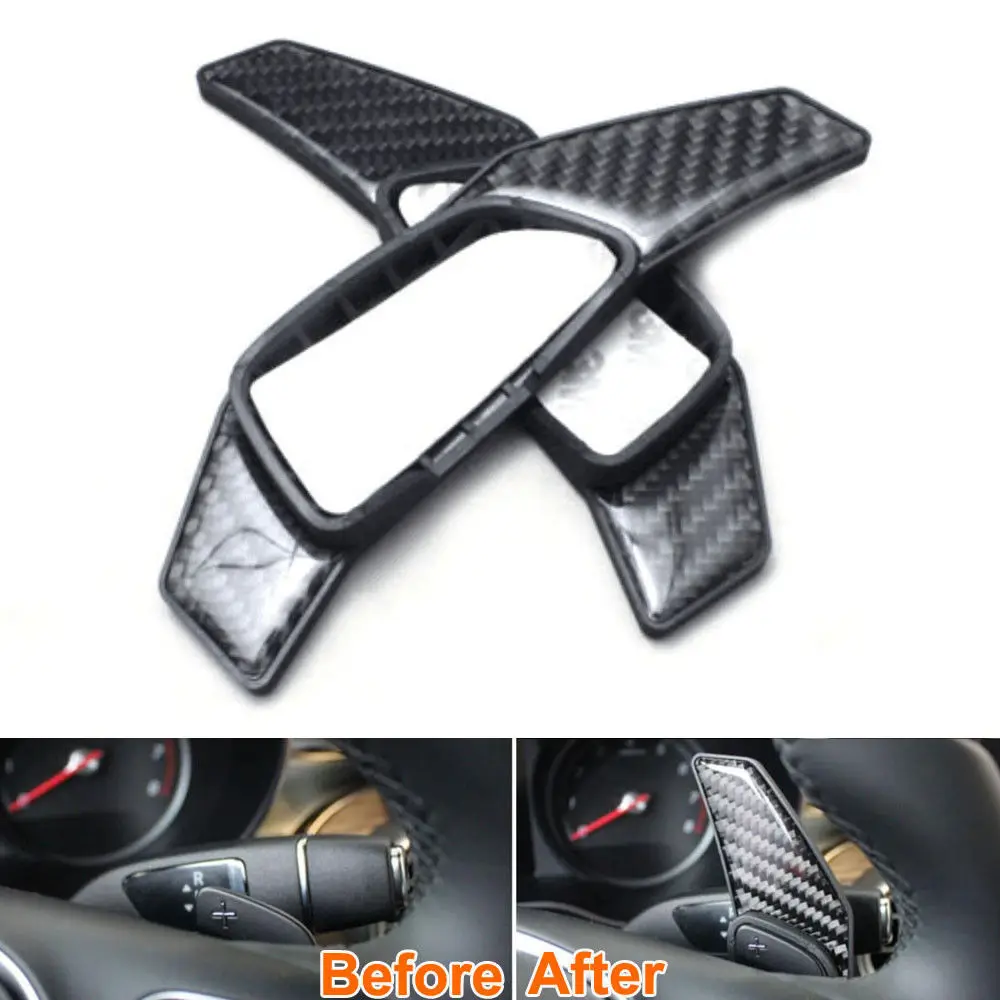 

BBQ@FUKA Steering Wheel Shifter Extension Paddle Carbon Fiber For Benz W205 C250 BK C300