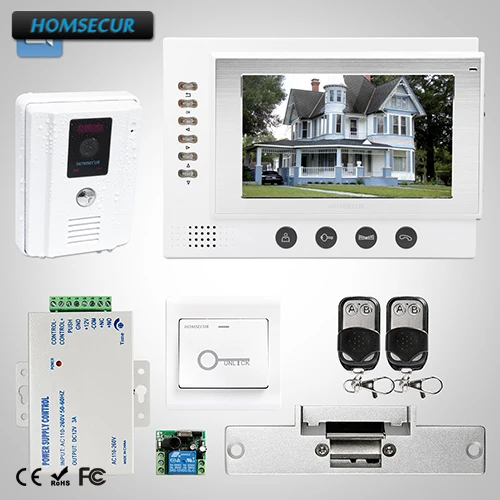 HOMSECUR 7" Wired Video&Audio Home Intercom+Dual-way Intercom 1C1M for Apartment: TC011-W Camera +TM701R-W Monitor
HOMSECUR 7" Wired Video&Audio Home Intercom+Dual-way Intercom 1C1M for Apartment: TC011-W Camera +TM701R-W Monitor