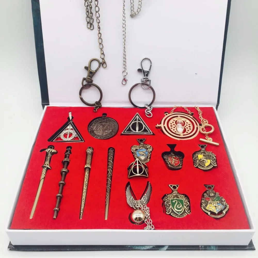 Movie Potter Magic Wands Stick Figures Toys Set Gryffindor Badges Hermione Granger Lord Snape Neville Wand with gifts box
Movie Potter Magic Wands Stick Figures Toys Set Gryffindor Badges Hermione Granger Lord Snape Neville Wand with gifts box