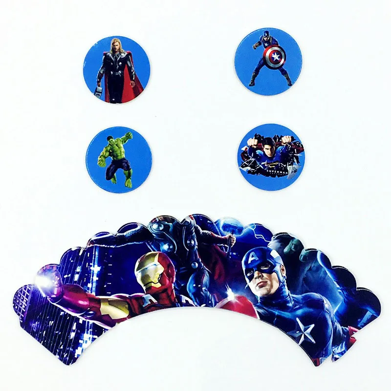 24pcs Avengers Cupcake Cake Wrappers Toppers Baby Shower Kids Children Birthday Theme Party Decorative Supplies No Sticks
24pcs Avengers Cupcake Cake Wrappers Toppers Baby Shower Kids Children Birthday Theme Party Decorative Supplies No Sticks