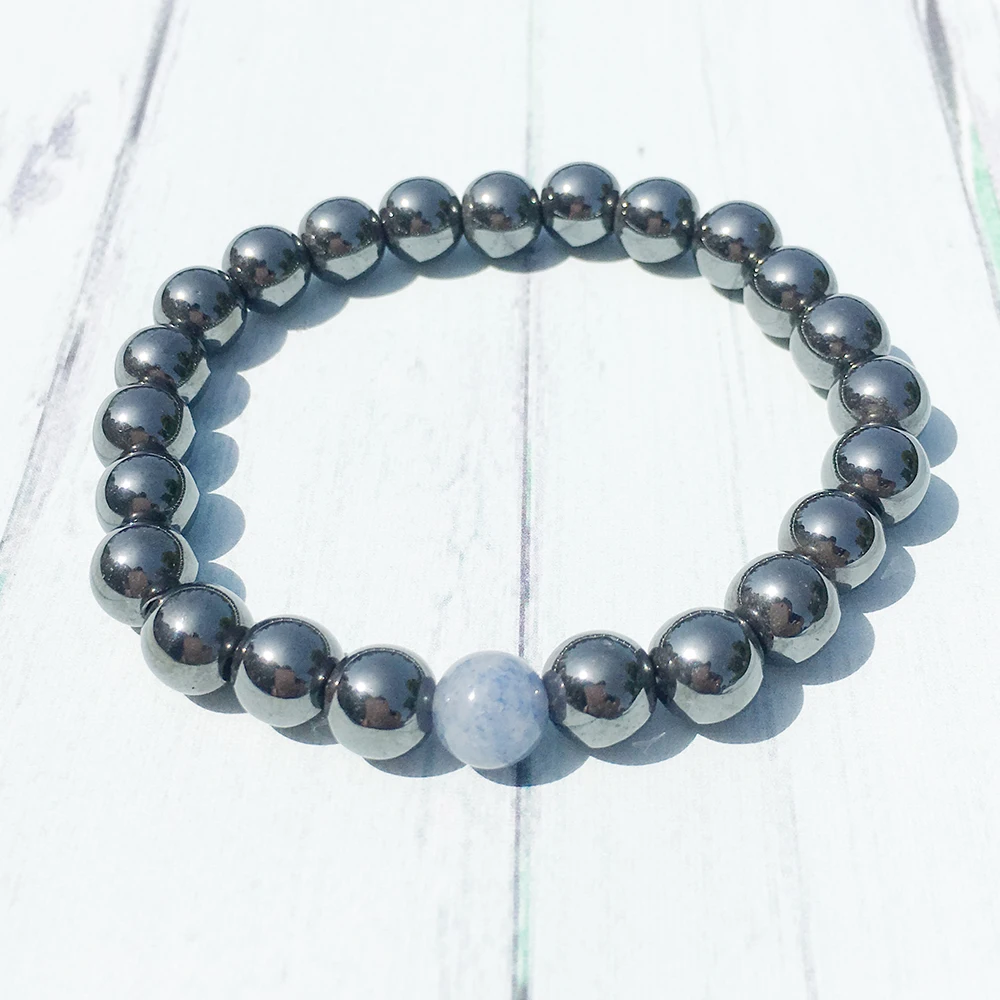 MG0443 New Design Men`s Hematite Bracelet Blue Aventurine Yoga Energy Bracelet Natural Hematite Powerful Yogi Balance Bracelet
MG0443 New Design Men`s Hematite Bracelet Blue Aventurine Yoga Energy Bracelet Natural Hematite Powerful Yogi Balance Bracelet