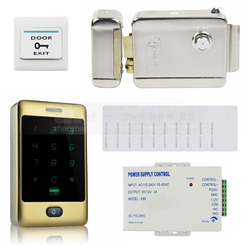 DIYSECUR 125KHz RFID Reader Password Keypad + Electric Lock Door Access Control Security System Kit
DIYSECUR 125KHz RFID Reader Password Keypad + Electric Lock Door Access Control Security System Kit