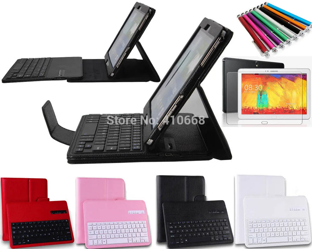 Removable Detachable Bluetooth Keyboard Stand Leather Case Cover for Samsung Galaxy Note 10.1 2014 Edition P601 P600+Film+Pen
Removable Detachable Bluetooth Keyboard Stand Leather Case Cover for Samsung Galaxy Note 10.1 2014 Edition P601 P600+Film+Pen