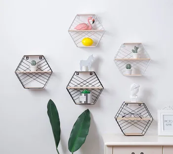 Nordic style creative hexagonal wrought iron lattice shelf wall decoration home living room combination wall decoration
Nordic style creative hexagonal wrought iron lattice shelf wall decoration home living room combination wall decoration