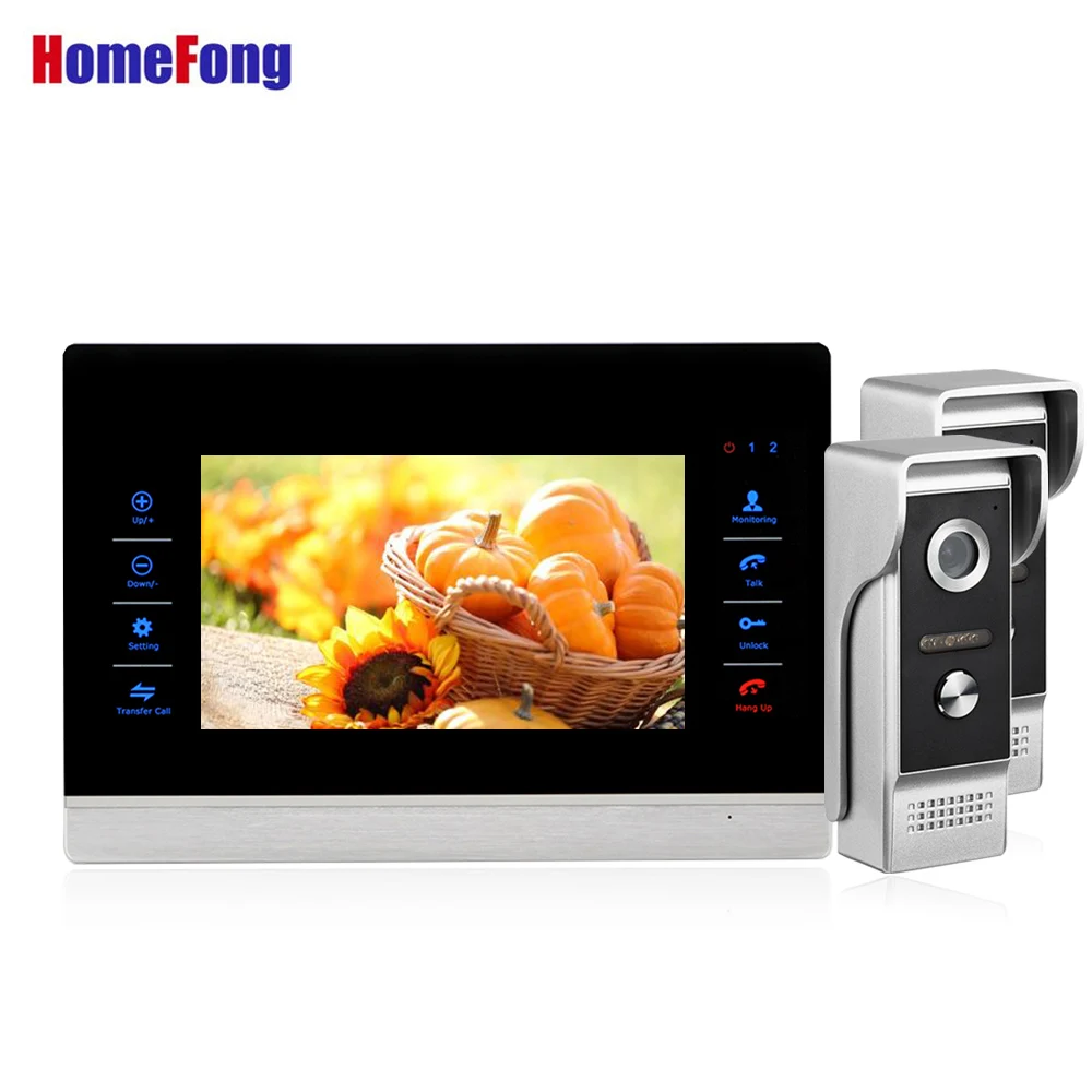 Homefong 7 Inch Video Door Phone Video Intercoms for Private homes 1 Monitor and 2 Outdoor Doorbells Unlock Record Alarm IR
Homefong 7 Inch Video Door Phone Video Intercoms for Private homes 1 Monitor and 2 Outdoor Doorbells Unlock Record Alarm IR