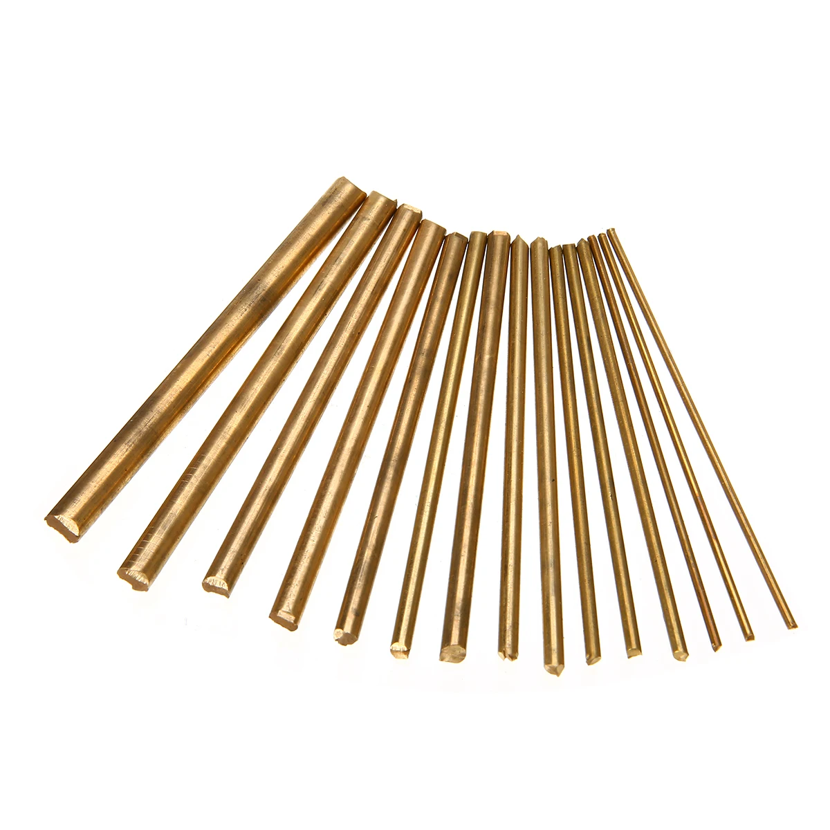 15pcs Durable Brass Round Rod Bar Shafts Watchmaker Lathe DIY Watch Tool Craft Making Parts 100mm Length Mayitr