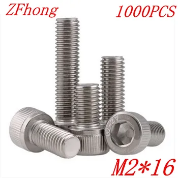 1000PCS DIN912 m2*16 m2 x 16 stainless steel hex socket cap head screw
1000PCS DIN912 m2*16 m2 x 16 stainless steel hex socket cap head screw