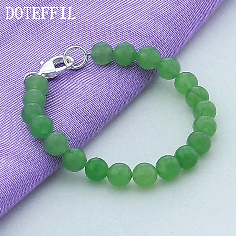 DOTEFFIL Green Agate Bracelet 925 Sterling Silver Buckle For Woman Charm Wedding Engagement Fashion Party Jewelry
DOTEFFIL Green Agate Bracelet 925 Sterling Silver Buckle For Woman Charm Wedding Engagement Fashion Party Jewelry