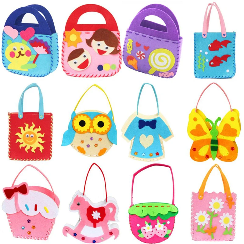 1pcs DIY Applique Bag Kids Children Handmade Montessori Toys Non-woven Cloth Cartoon Animal Flower Bag Craft Art Craft Gift
1pcs DIY Applique Bag Kids Children Handmade Montessori Toys Non-woven Cloth Cartoon Animal Flower Bag Craft Art Craft Gift